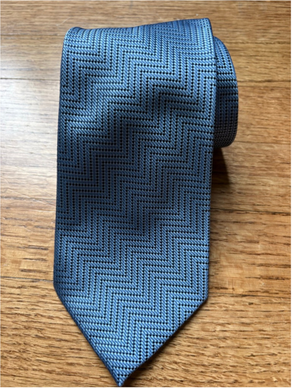 Daniel Gray Blue Geometric Woven Silk Tie
